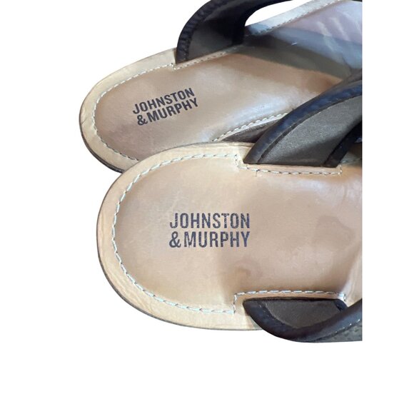 Johnston & Murphy Norris Thong Leather Flip Flops women’s 7 boys 5 - Picture 2 of 4